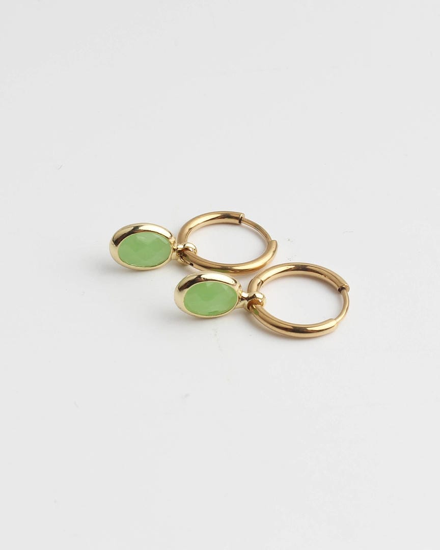 Pendientes ovalados de piedra Dana Sleek – imagen 7