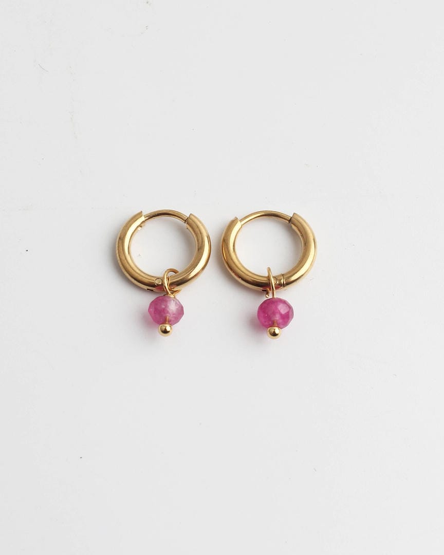 Pendientes colgantes minimalistas de piedra – imagen 5
