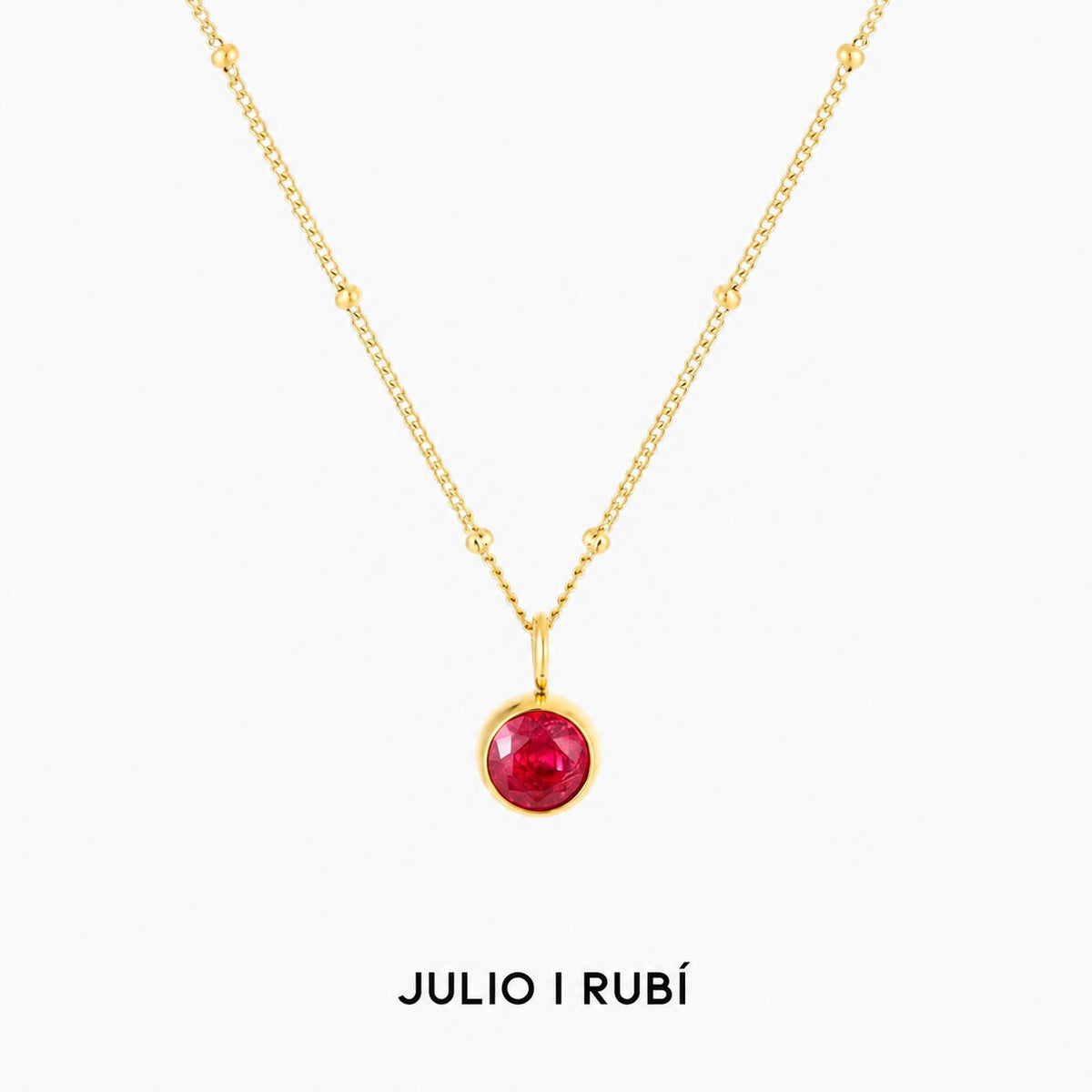 Collar luminoso con gema circular – imagen 12