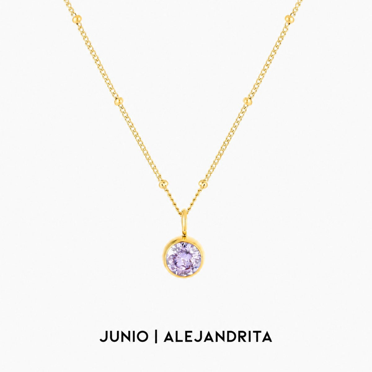 Collar luminoso con gema circular – imagen 11
