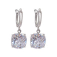 Pendientes colgantes de circonita en oro blanco – imagen 4