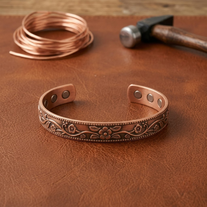 Pulsera de cobre Knell de palisandro