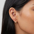 Pendientes dorados de cristal – imagen 2
