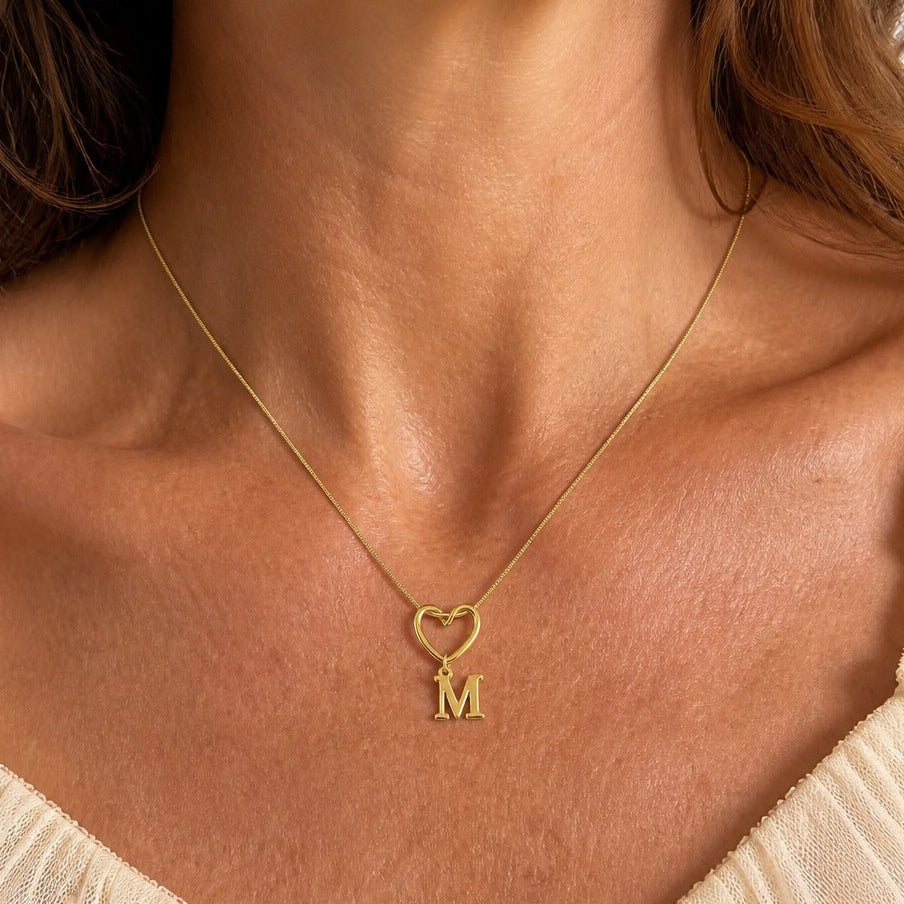 Collar inicial corazón Evermore