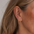 Pendientes de circonita doble