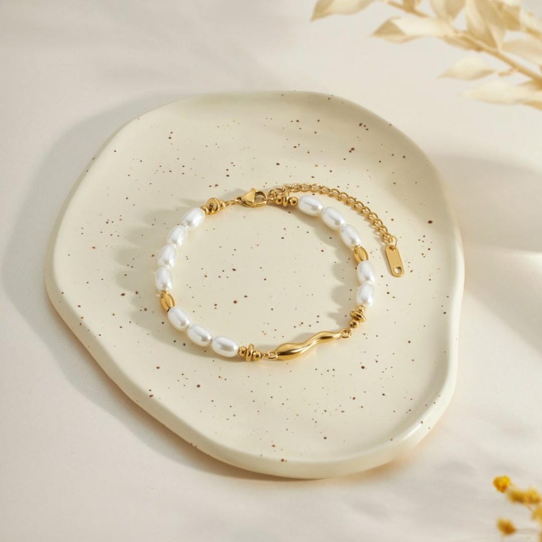 Pulsera de perlas de agua dulce pura – imagen 5