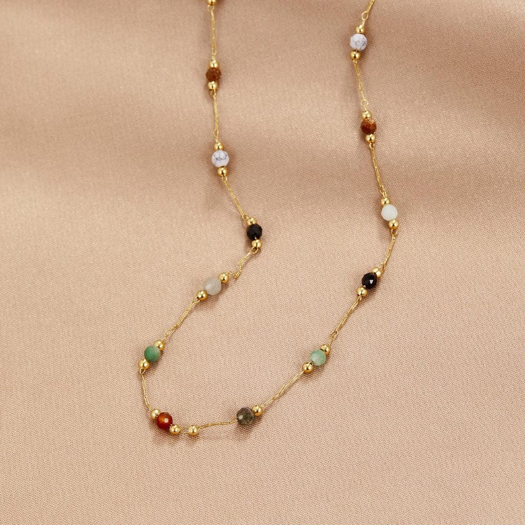 Collar de piedras preciosas de colores Aria