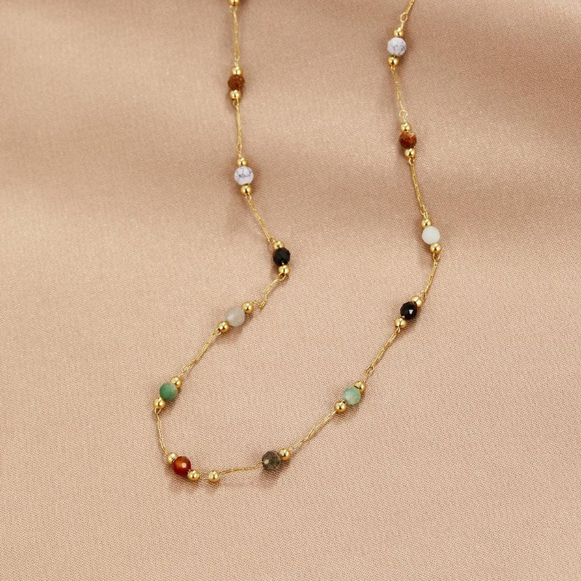 Collar de piedras preciosas de colores Aria