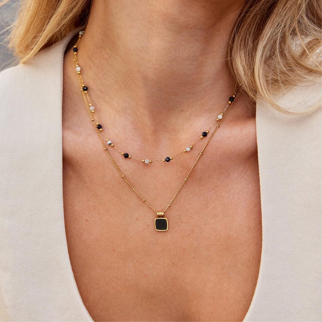 Collar de piedra lunar de medianoche – imagen 2
