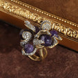 Anillo floral de perlas de lujo – imagen 2