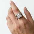 Anillo cuadrado de cristal Carmen, Lucía & Rocío – imagen 3