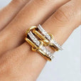 Set de anillos entrelazados de circonita