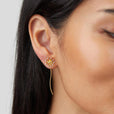 Pendientes dorados Wish de diente de león – imagen 2