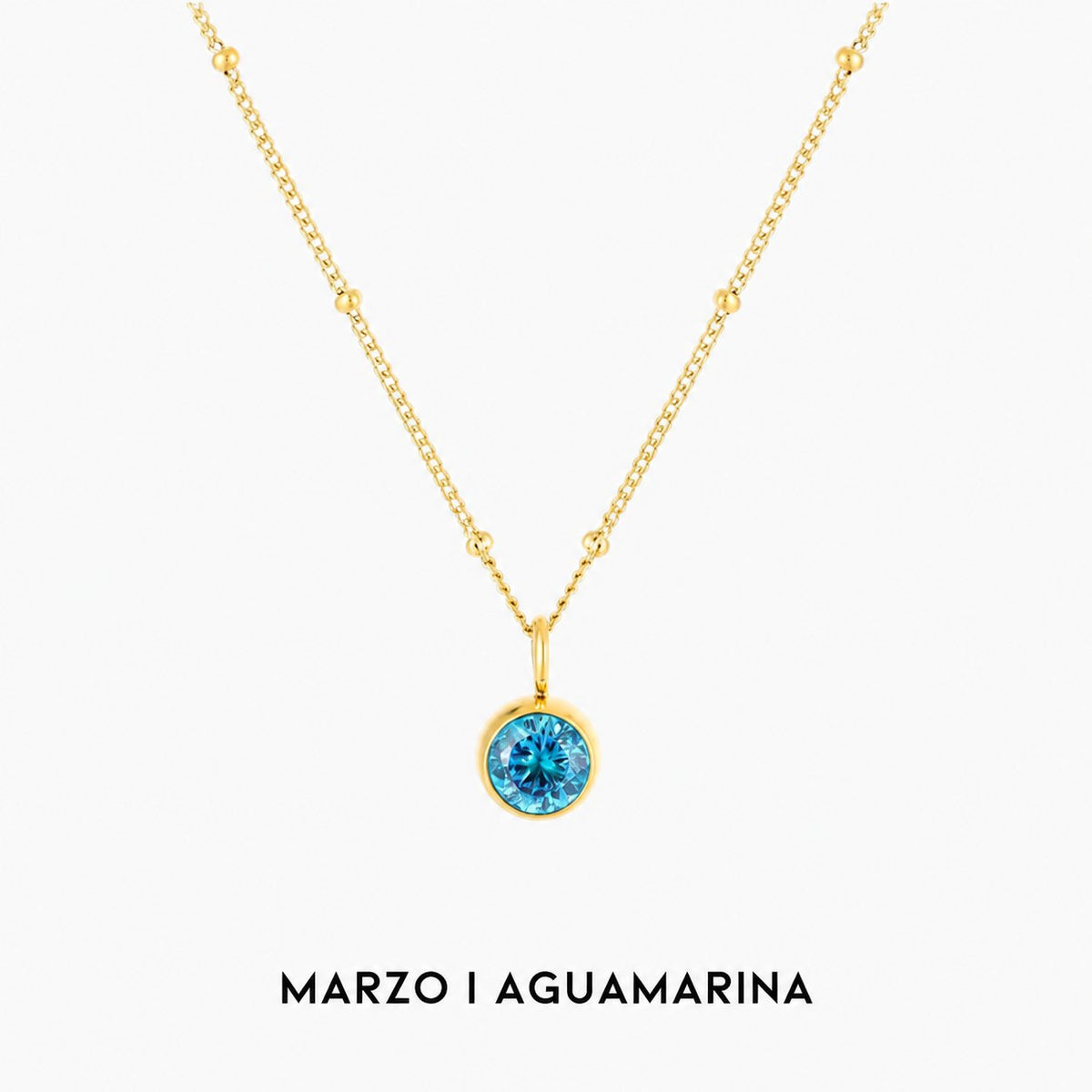 Collar luminoso con gema circular – imagen 8