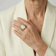 Anillo vintage francés de cristal Marique – imagen 3