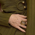 Anillo vintage francés Marique en negro – imagen 3
