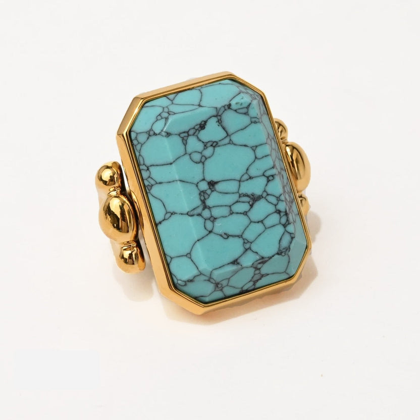 Anillo vintage francés de turquesa Marique