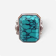 Anillo vintage francés de turquesa Marique – imagen 2