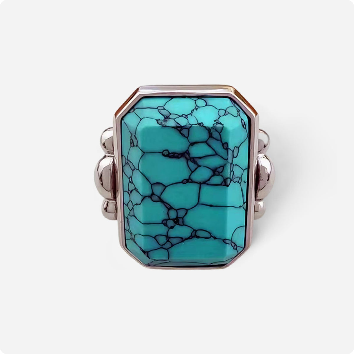 Anillo vintage francés de turquesa Marique – imagen 2