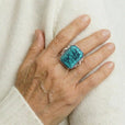 Anillo vintage francés de turquesa Marique – imagen 3