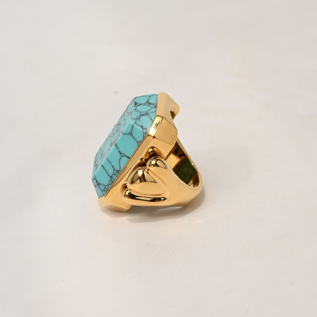 Anillo vintage francés de turquesa Marique – imagen 4