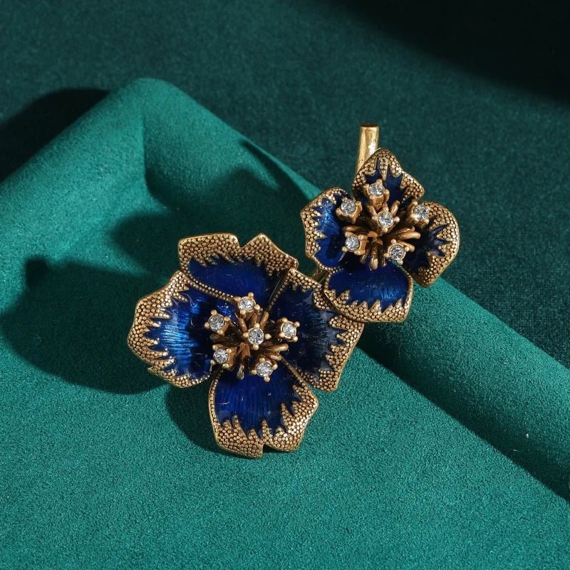 Broche floral zafiro de medianoche – imagen 3