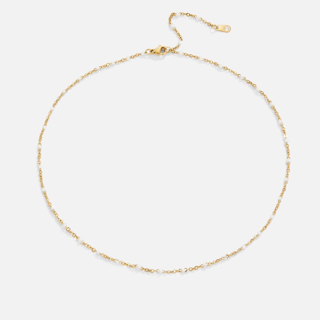 Collar blanco de cuentas – imagen 3