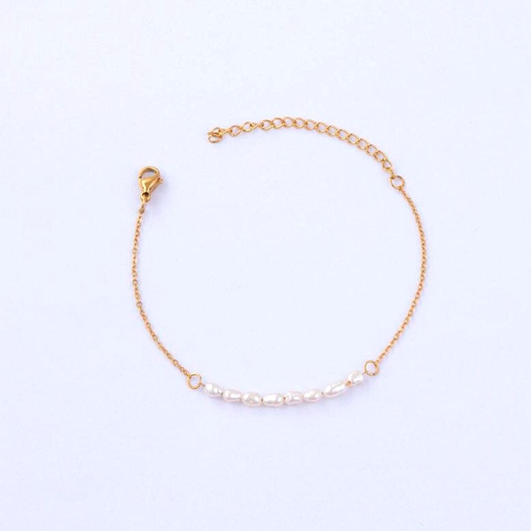 Pulsera mini de perlas con brillo – imagen 2