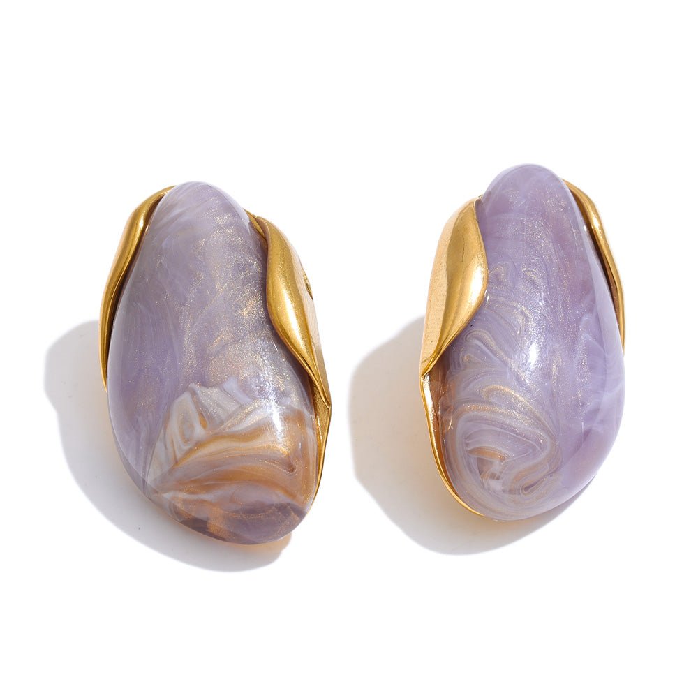 Pendientes Piedra Única de acero inoxidable — Carmen, Lucía & Rocío