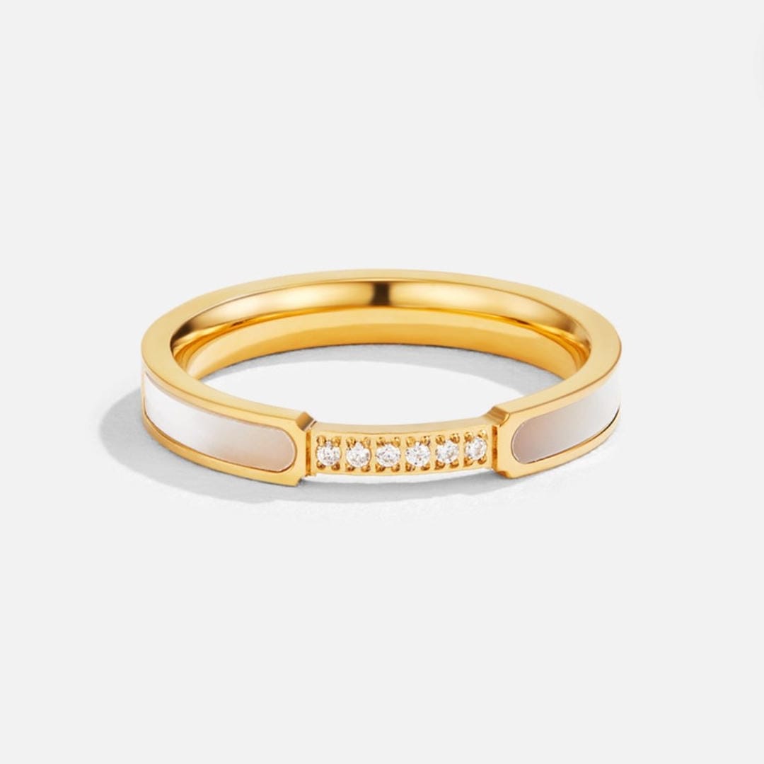 Anillo Armonía de Nácar y Cristal — Carmen, Lucía & Rocío
