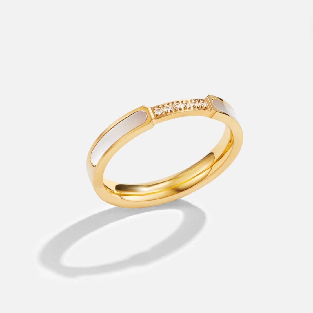 Anillo Armonía de Nácar y Cristal — Carmen, Lucía & Rocío