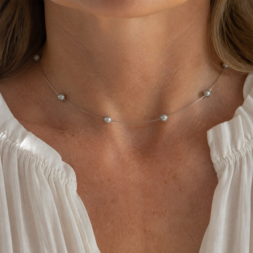 Collar de cuentas en cadena de alta costura
