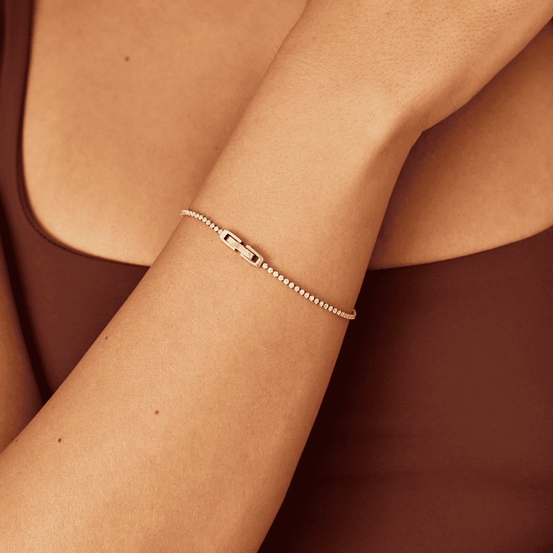Pulsera dorada de cristal Aurora – imagen 2