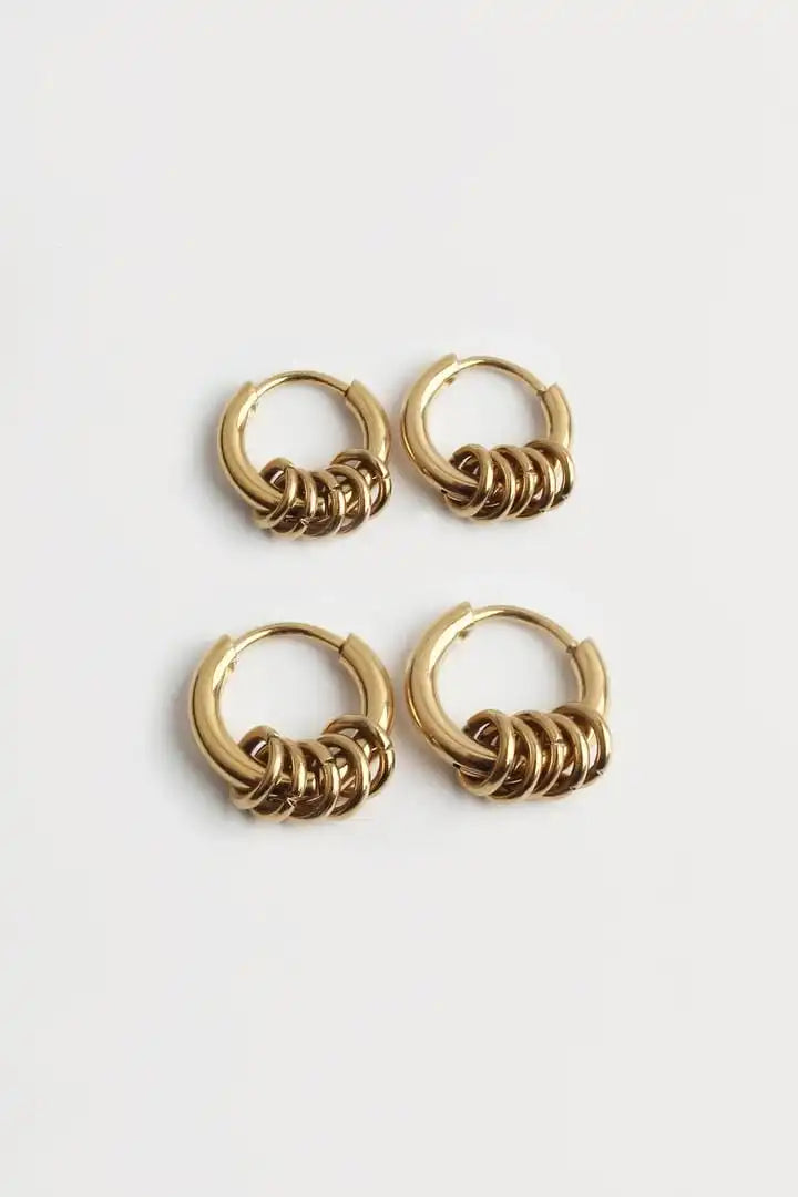 Pendientes aros apilables tipo anillo