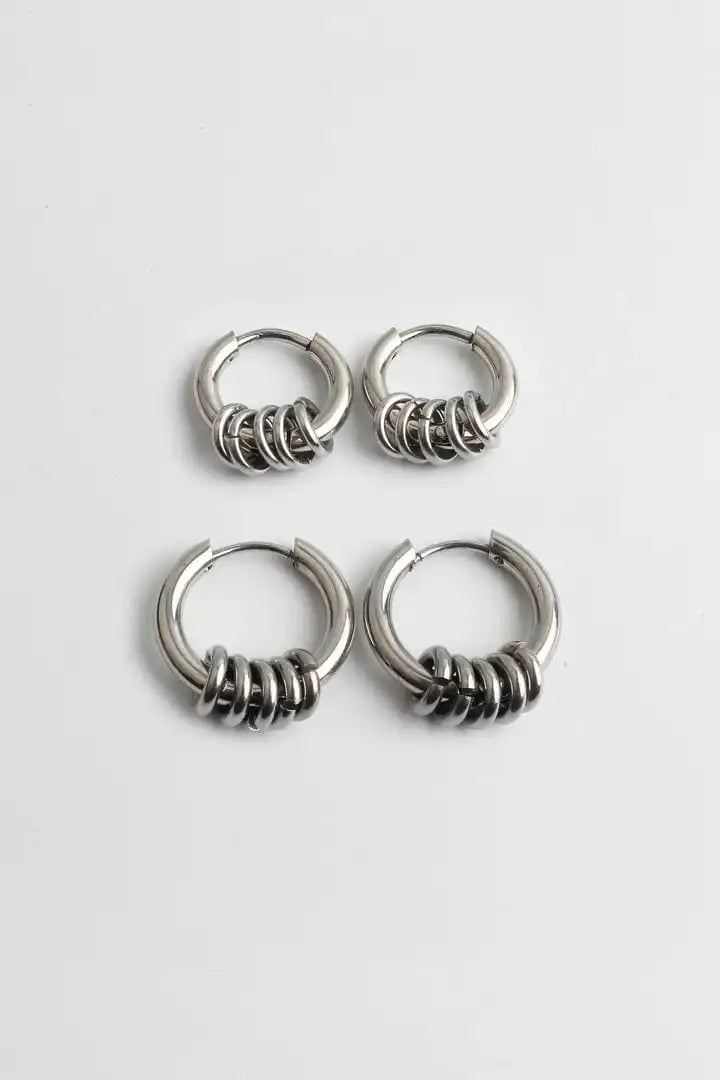 Pendientes aros apilables tipo anillo – imagen 4
