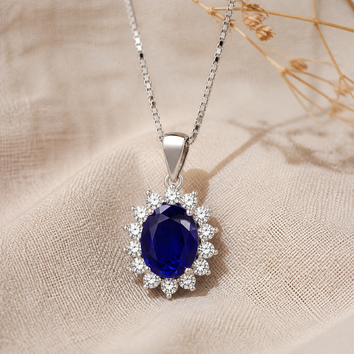 Colgante Destello de zafiro azul – imagen 2