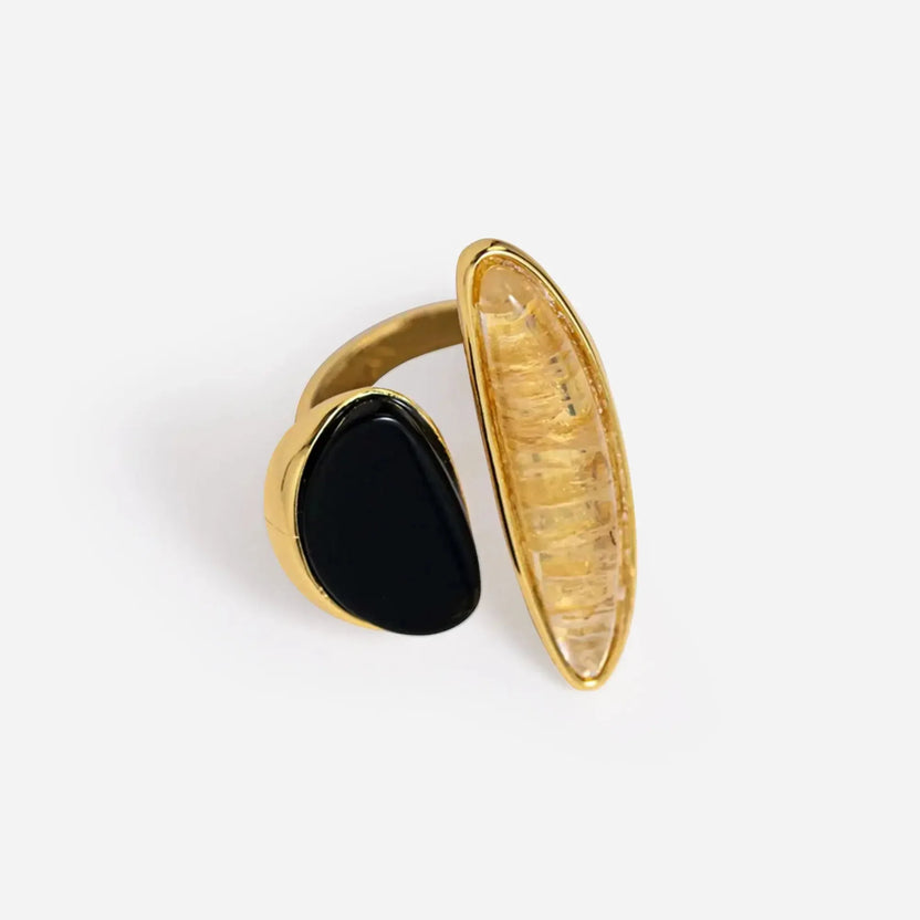 Anillo vintage abierto de ágata de Carmen, Lucía & Rocío