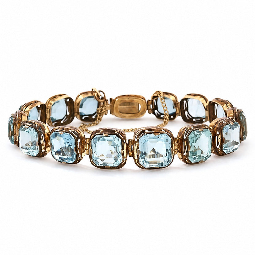 Pulsera dorada Azure Wave