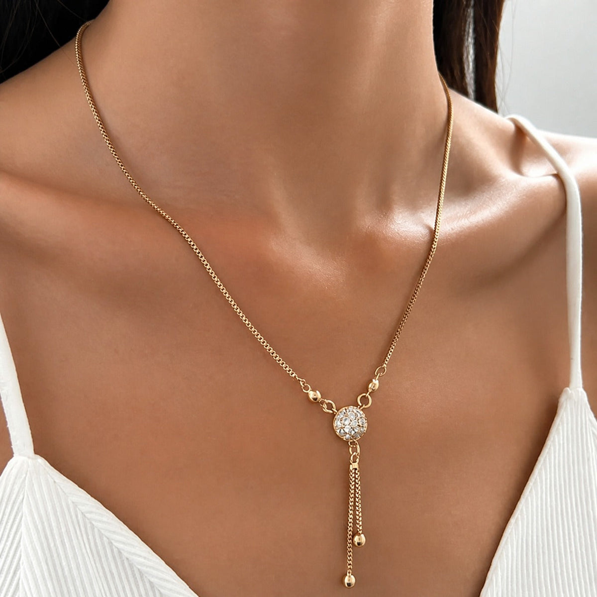 Collar de diseño llamativo de cristal noble — Carmen, Lucía & Rocío