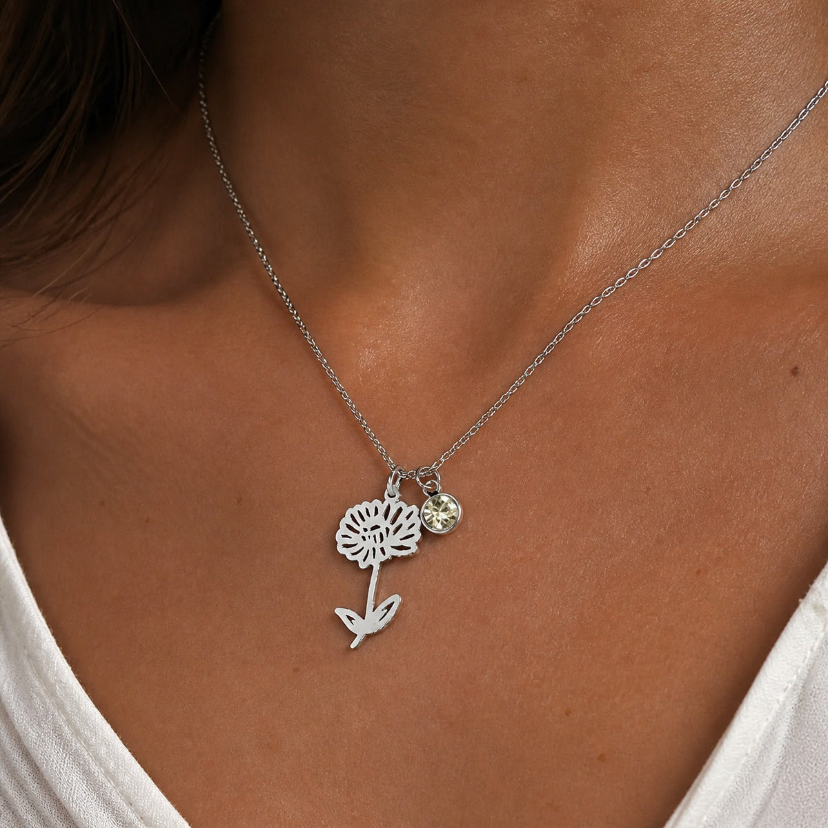 Collar botánico personalizado con colgante – imagen 11