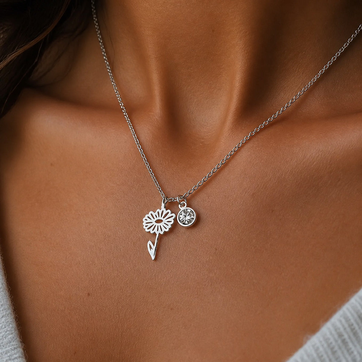 Collar botánico personalizado con colgante – imagen 4