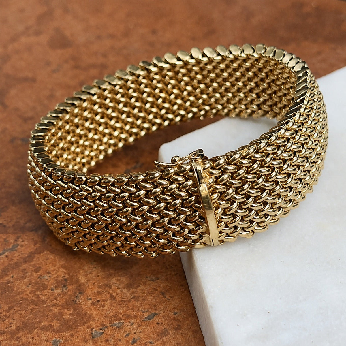 Pulsera de malla dorada Royal