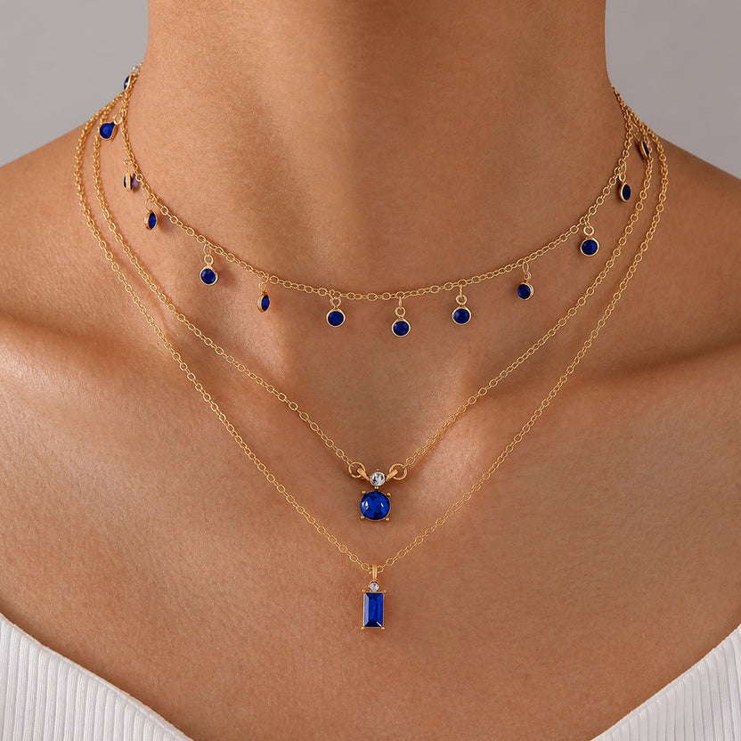 Collar de zafiro y oro