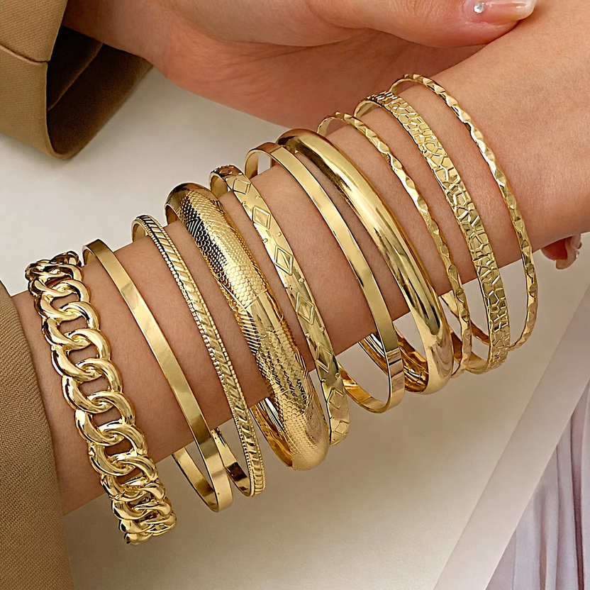 Set de pulseras bohemias místicas