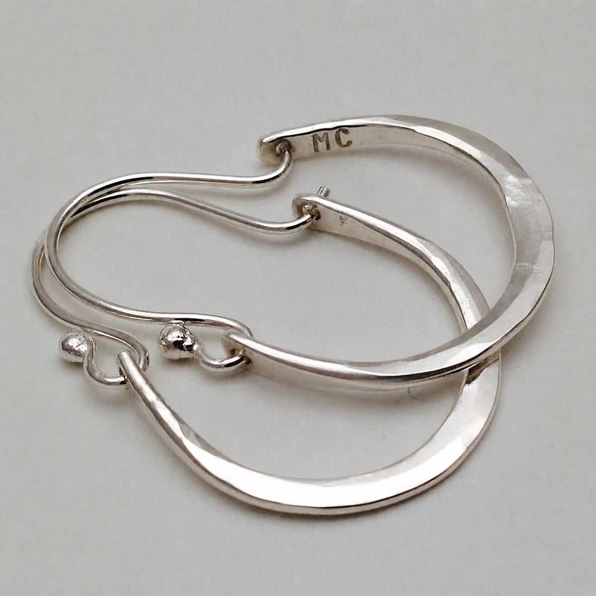 Pendientes aro minimalistas de plata