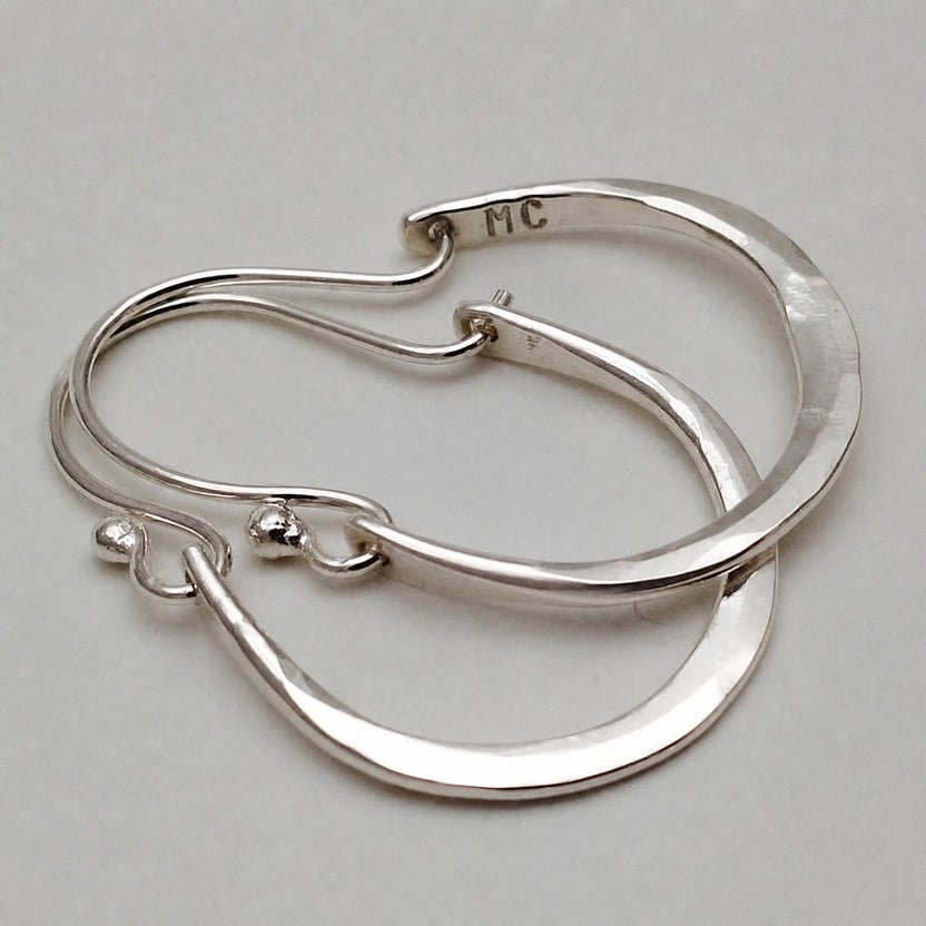 Pendientes aro minimalistas de plata