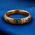 Anillo de hoja de circonita azul – imagen 2