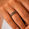 Anillo de hoja de circonita azul – imagen 3