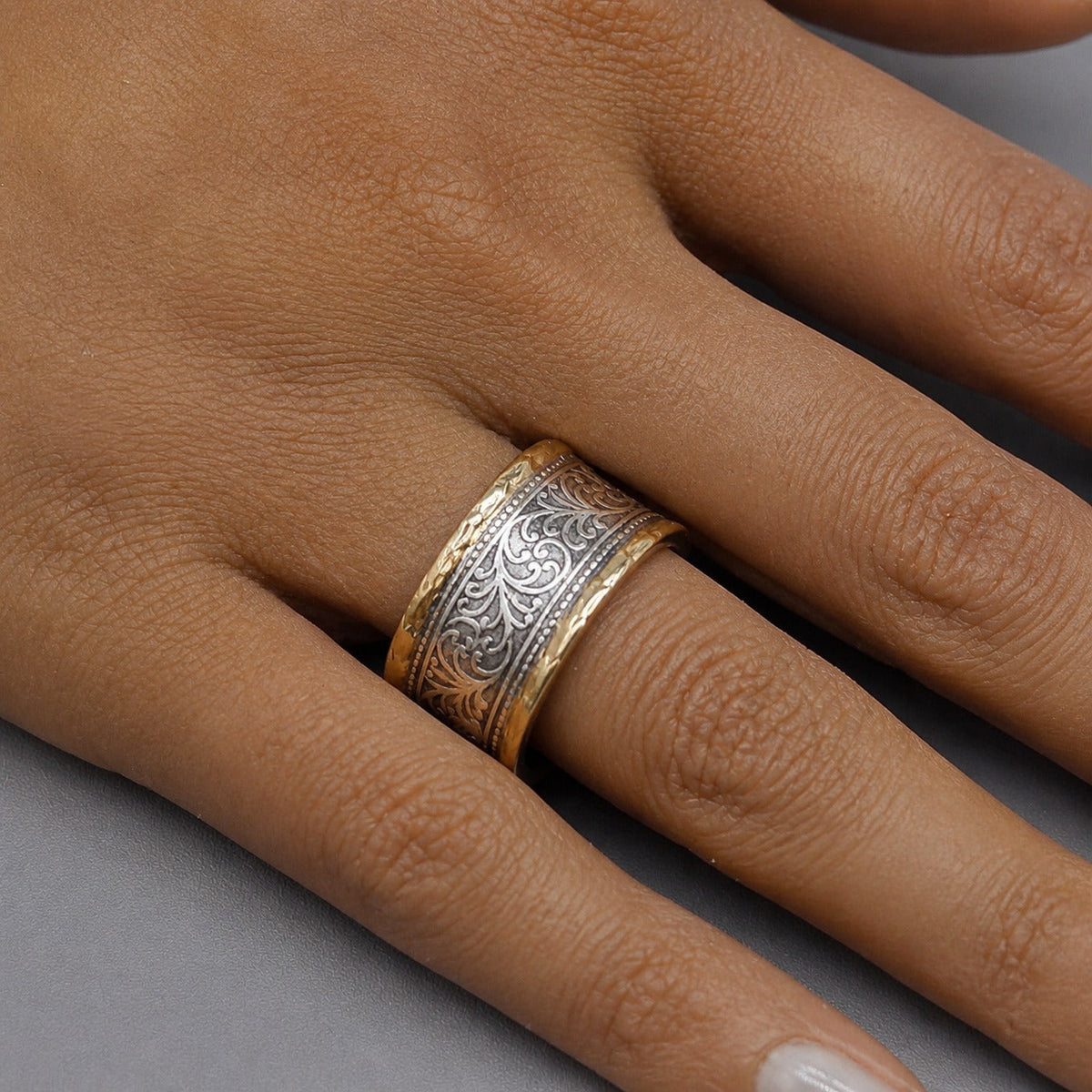 Anillo bicolor Crown – imagen 2