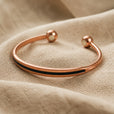 Pulsera eterna de cobre con vetas